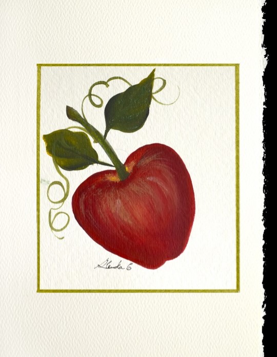 Greeting Card - Red Apple